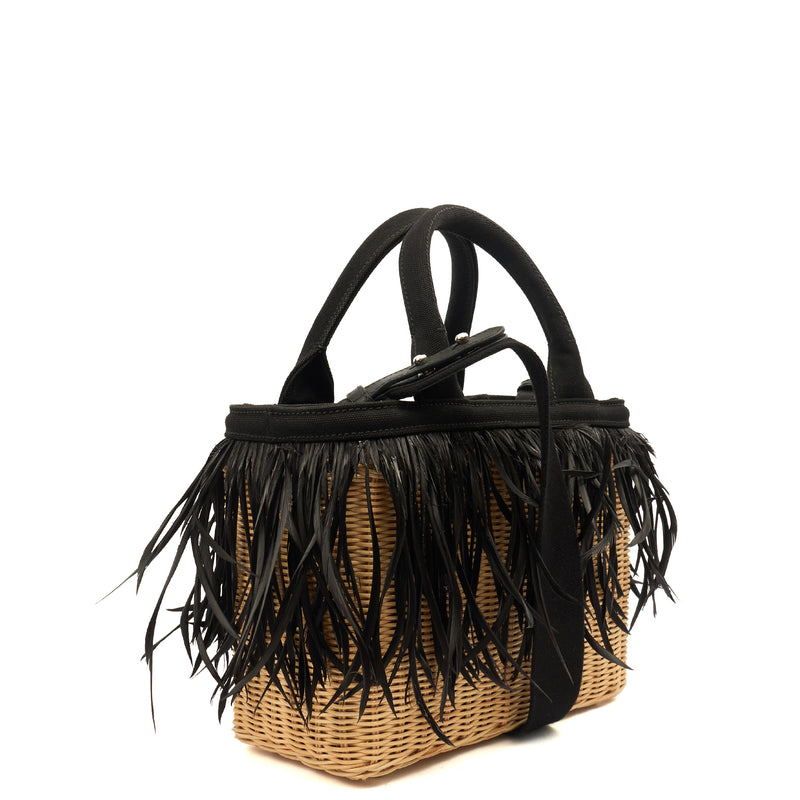 Picture of Prada Tote Midollino in Neutral, Wicker