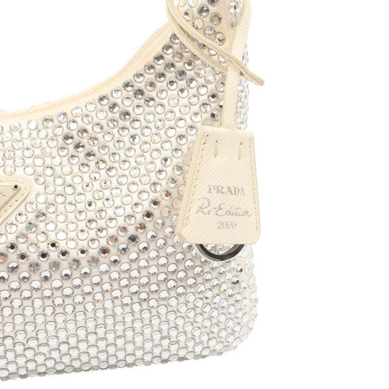 Picture of Prada Mini Bag  Satin Mini-bag in White, Fabric