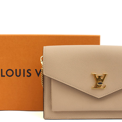 Picture of Louis Vuitton Cross Body Mylockme Chain Pochette in Neutral, Leather