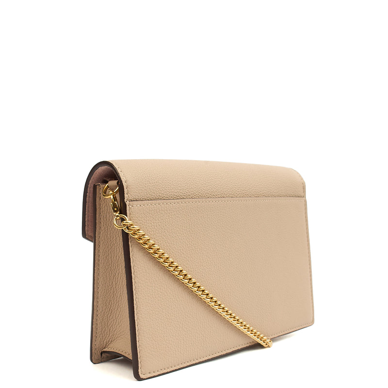 Picture of Louis Vuitton Cross Body Mylockme Chain Pochette in Neutral, Leather
