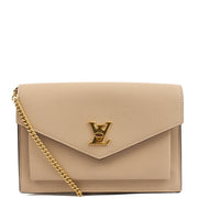 Picture of Louis Vuitton Cross Body Mylockme Chain Pochette in Neutral, Leather