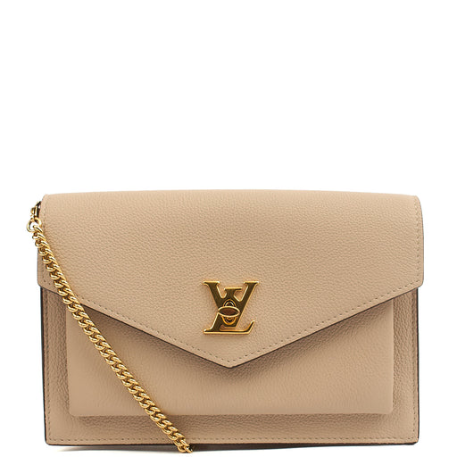 Picture of Louis Vuitton Cross Body Mylockme Chain Pochette in Neutral, Leather