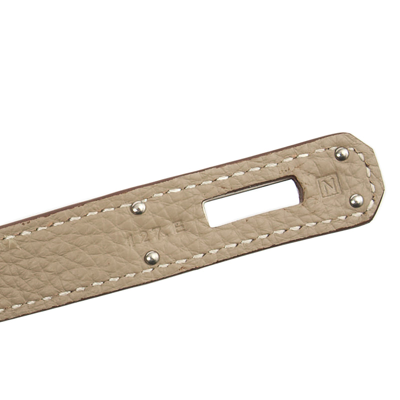 Picture of Hermes Tote Birkin 40 in Gris Tourterelle, Clemence Leather