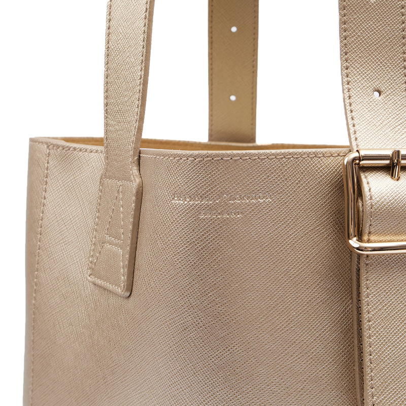Picture of Aspinal of London Tote London Tote - Midi in Metallic, Leather