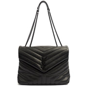 Picture of Saint Laurent Shoulder Bag Lou Lou - Medium in Black, Leather