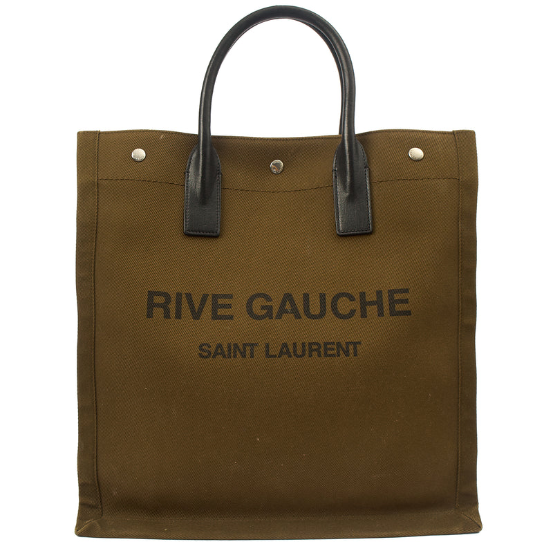 Picture of Saint Laurent Tote Rive Gauche Tote in Green, Fabric