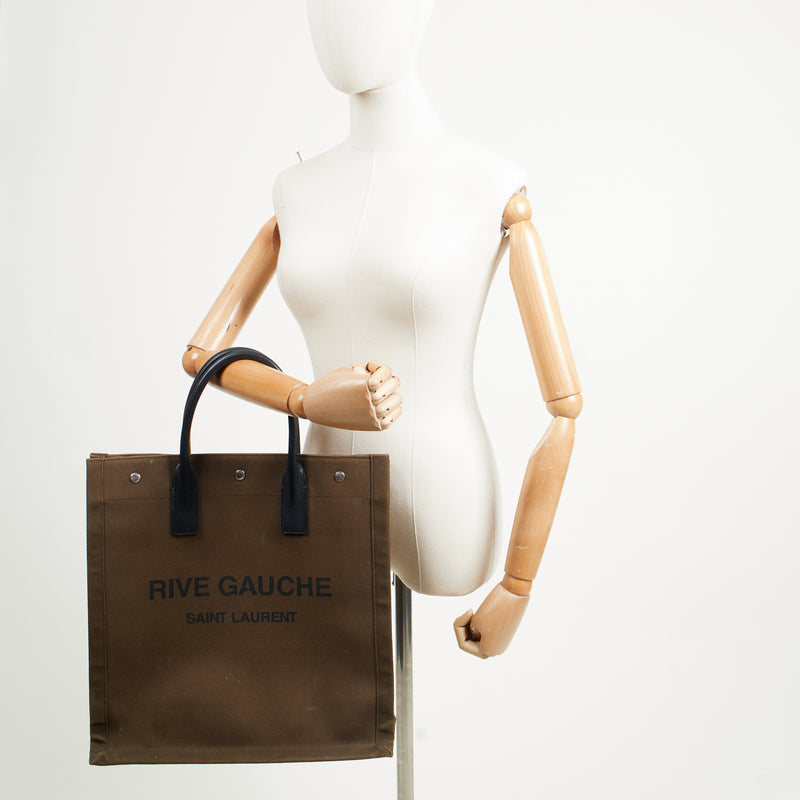 Picture of Saint Laurent Tote Rive Gauche Tote in Green, Fabric