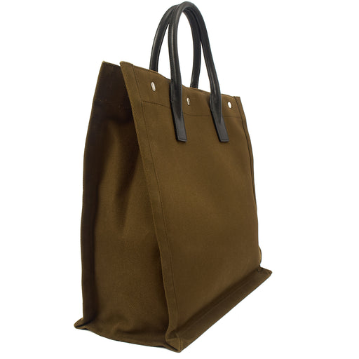 Picture of Saint Laurent Tote Rive Gauche Tote in Green, Fabric
