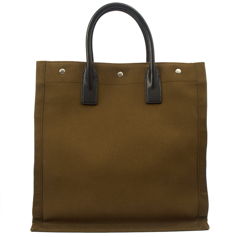Picture of Saint Laurent Tote Rive Gauche Tote in Green, Fabric