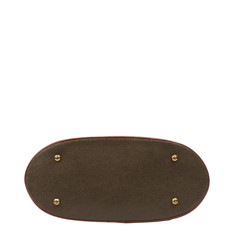 Picture of Mulberry Tote Scotchgrain Shoulder Bag in Brown, Leather
