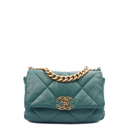 Picture of Chanel Cross Body Chanel 19 in Green, Calfskin Leather