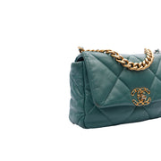 Picture of Chanel Cross Body Chanel 19 in Green, Calfskin Leather