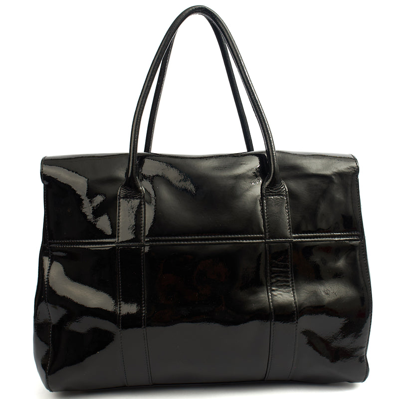 Picture of Mulberry Tote Bayswater Heritage in Black, Patent Leather
