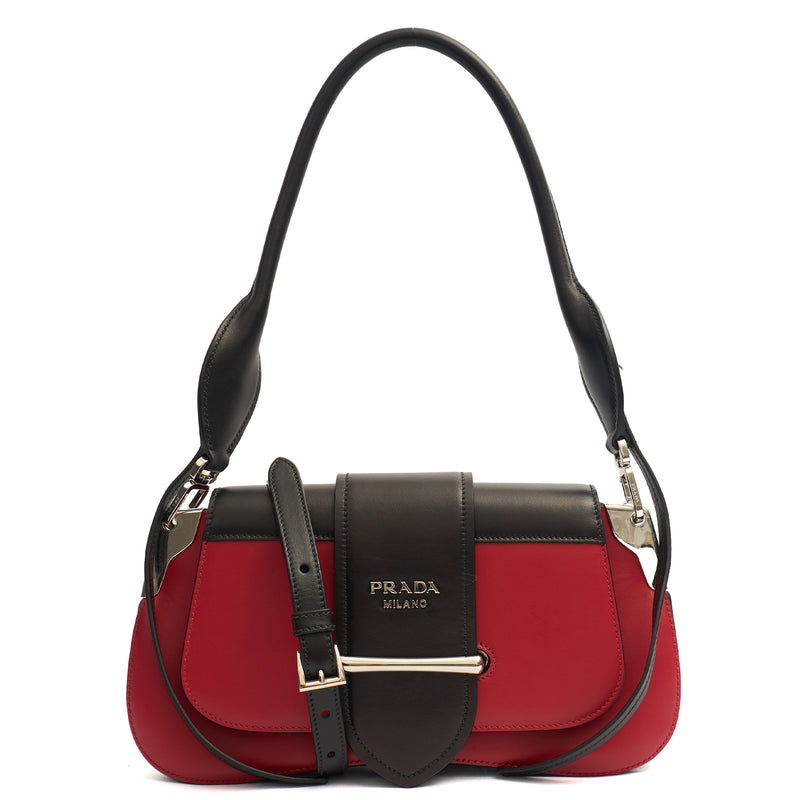Prada Cross Body Sidonie  in Red, Calfskin