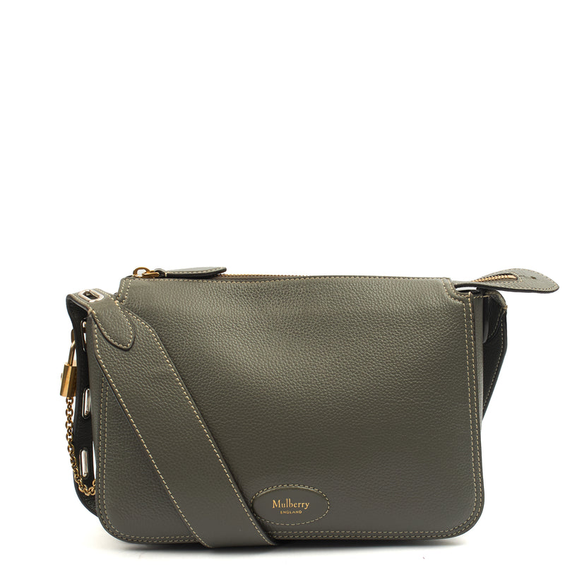 Picture of Mulberry Cross Body Billie in Grey, Calfskin Leather