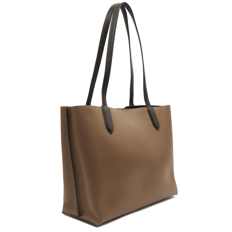 Picture of Coach Tote Willow Tote in Dark Stone, Leather