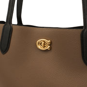 Picture of Coach Tote Willow Tote in Dark Stone, Leather