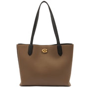 Picture of Coach Tote Willow Tote in Dark Stone, Leather