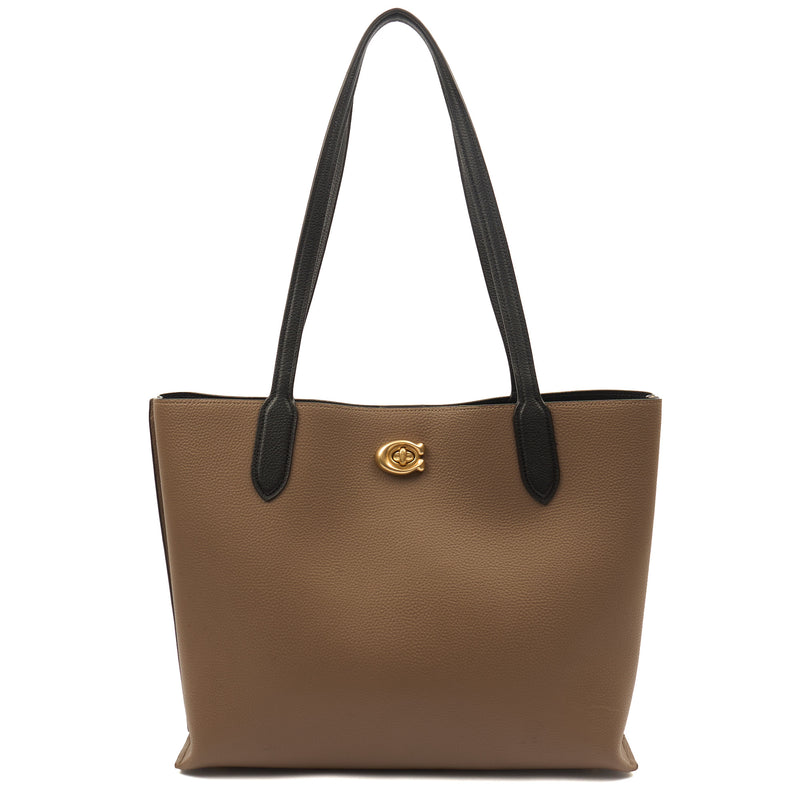 Picture of Coach Tote Willow Tote in Dark Stone, Leather
