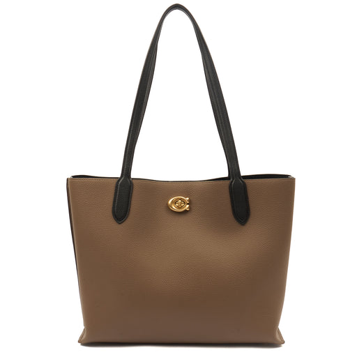 Picture of Coach Tote Willow Tote in Dark Stone, Leather