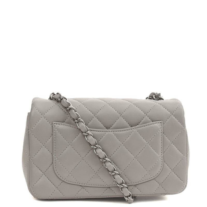 Picture of Chanel Cross Body Classic - Mini (Rectangular) in Grey, Calfskin Leather