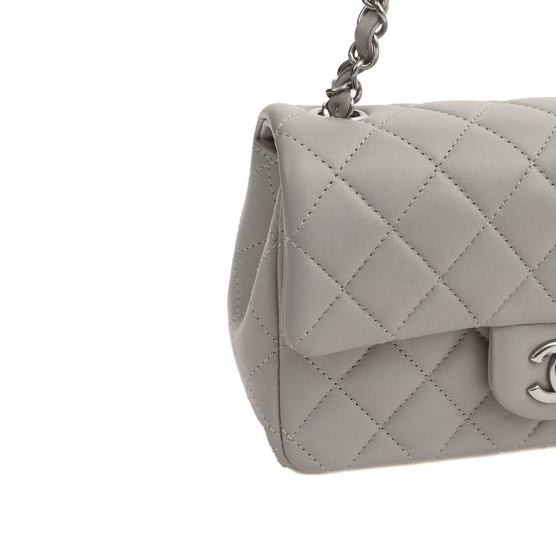 Picture of Chanel Cross Body Classic - Mini (Rectangular) in Grey, Calfskin Leather