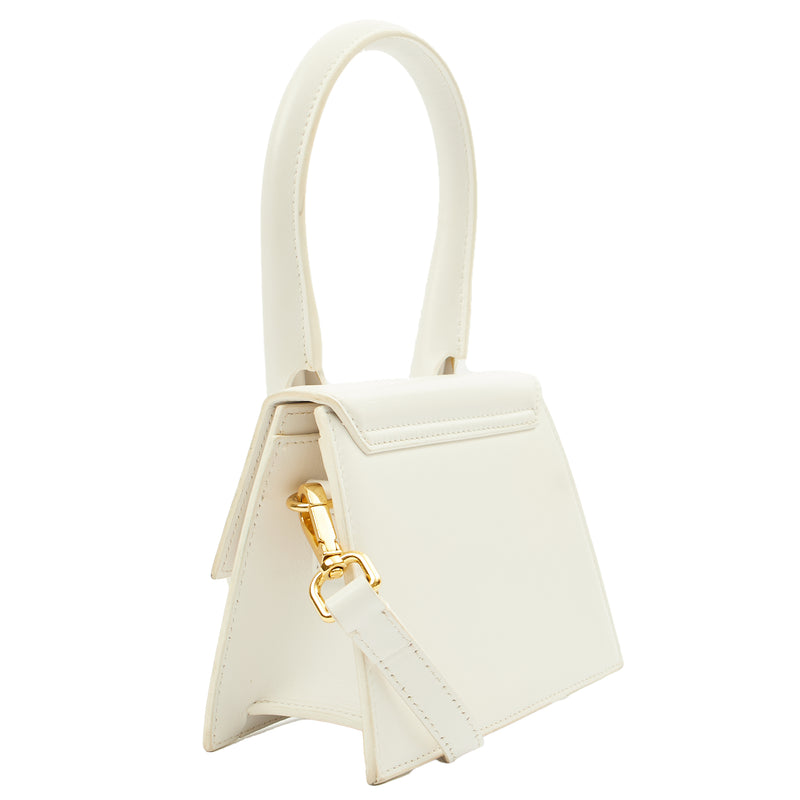 Picture of Jacquemus Cross Body Le Chiquito Moyen in White, Leather