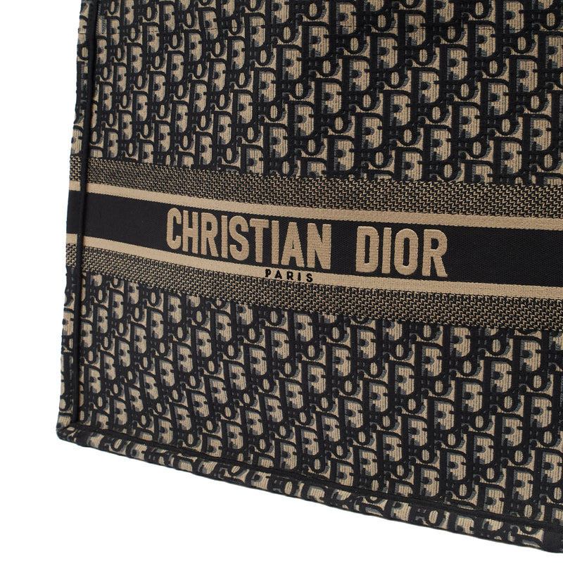 Picture of Christian Dior Tote Book Tote in Blue, Dior Oblique Embroidery