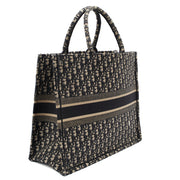 Picture of Christian Dior Tote Book Tote in Blue, Dior Oblique Embroidery