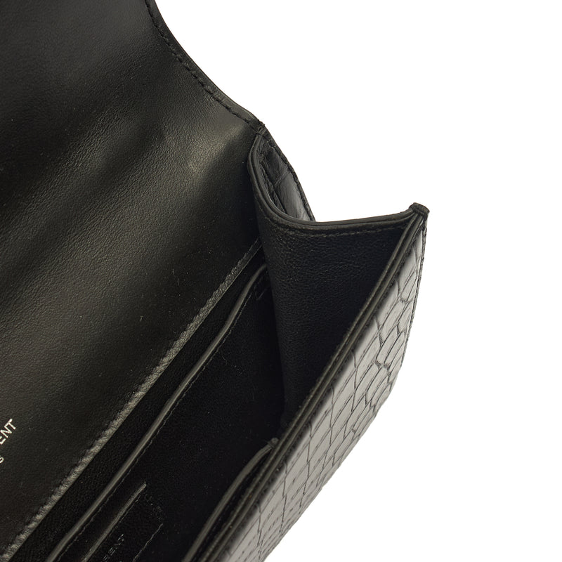 Picture of Saint Laurent Cross Body Crossbody in Black, Exotic Effect Leather