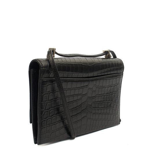 Picture of Saint Laurent Cross Body Crossbody in Black, Exotic Effect Leather