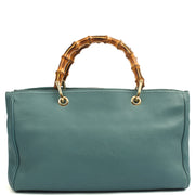 Picture of Gucci Tote Bamboo Shopper Tote - Medium in Blue, Leather