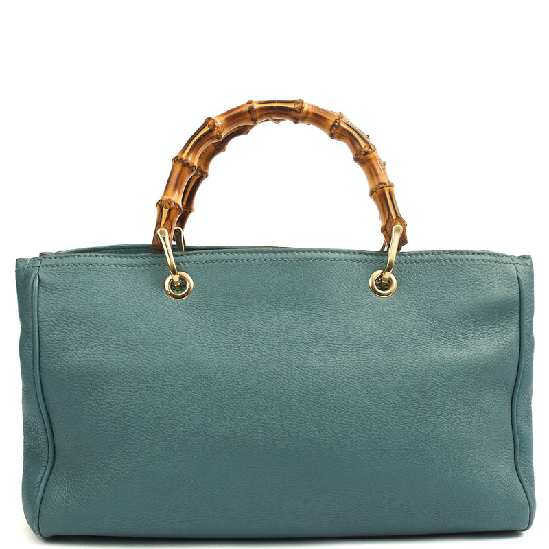 Picture of Gucci Tote Bamboo Shopper Tote - Medium in Blue, Leather