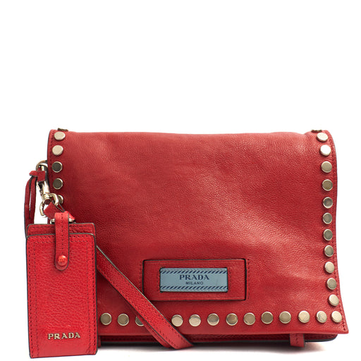 Picture of Prada Shoulder Bag Shoulder Bag in Fiery Red , Calfskin
