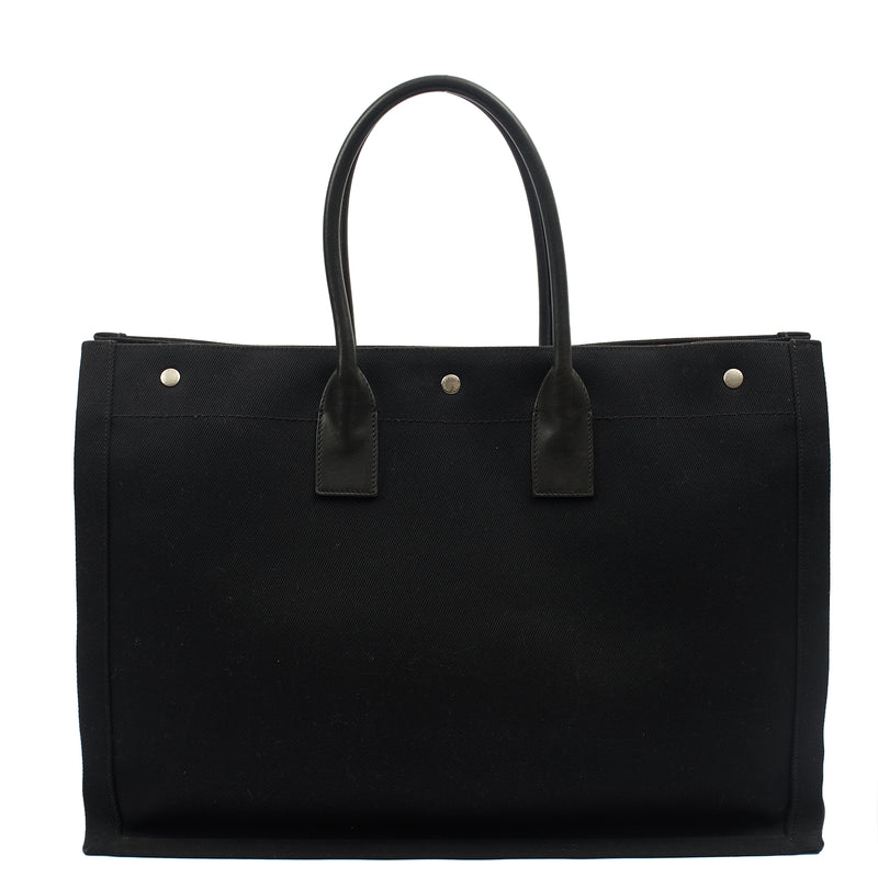 Picture of Saint Laurent Tote Rive Gauche Tote in Black, Fabric