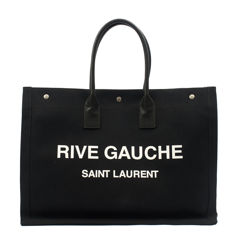 Picture of Saint Laurent Tote Rive Gauche Tote in Black, Fabric