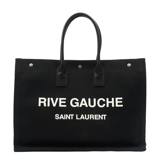 Picture of Saint Laurent Tote Rive Gauche Tote in Black, Fabric