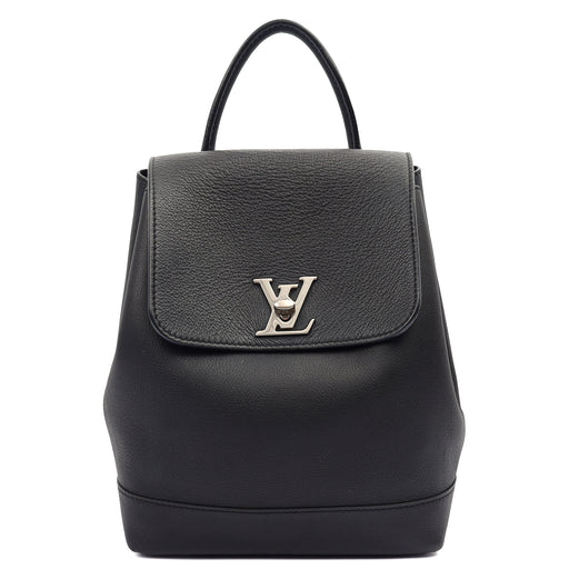 Picture of Louis Vuitton Backpack Lockme Backpack in Black, Calfskin Leather