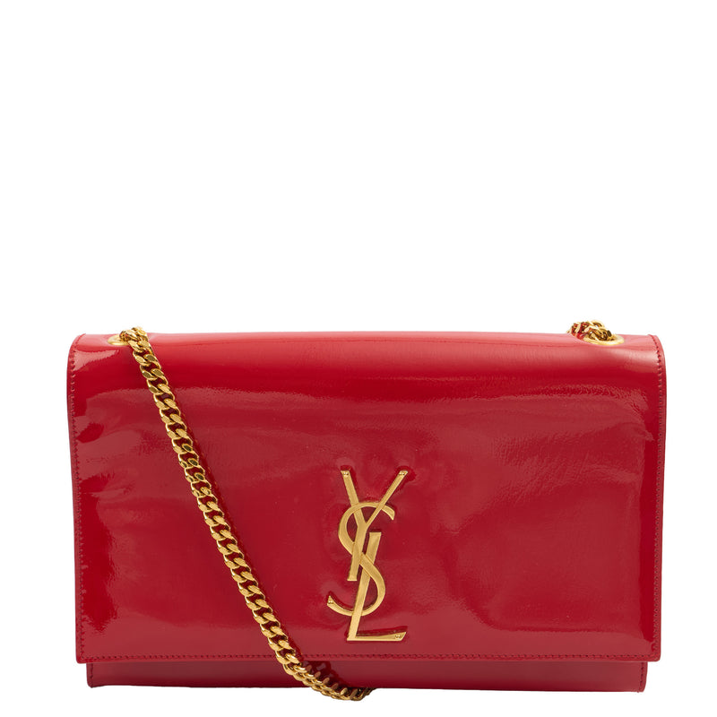 Picture of Saint Laurent Cross Body Kate Medium in Red, Patent Leather
