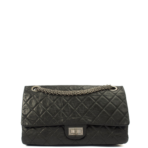 Picture of Chanel Shoulder Bag 2.55 Reissue - Maxi in Black, Crinkled Calfskin Leather