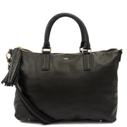 Picture of Anya Hindmarch Tote Maxi Zip- Top Handle  in Black, Leather