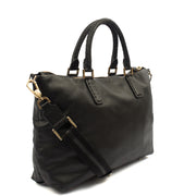 Picture of Anya Hindmarch Tote Maxi Zip- Top Handle  in Black, Leather