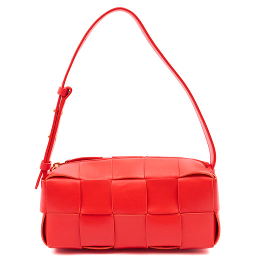 Picture of Bottega Veneta Shoulder Bag Brick in Red, Intrecciato Nappa
