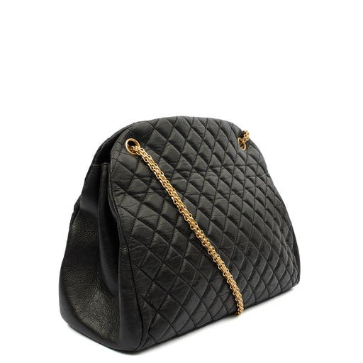 Picture of Chanel Tote Mademoiselle Bowling Bag - Large in Black, Calfskin Leather