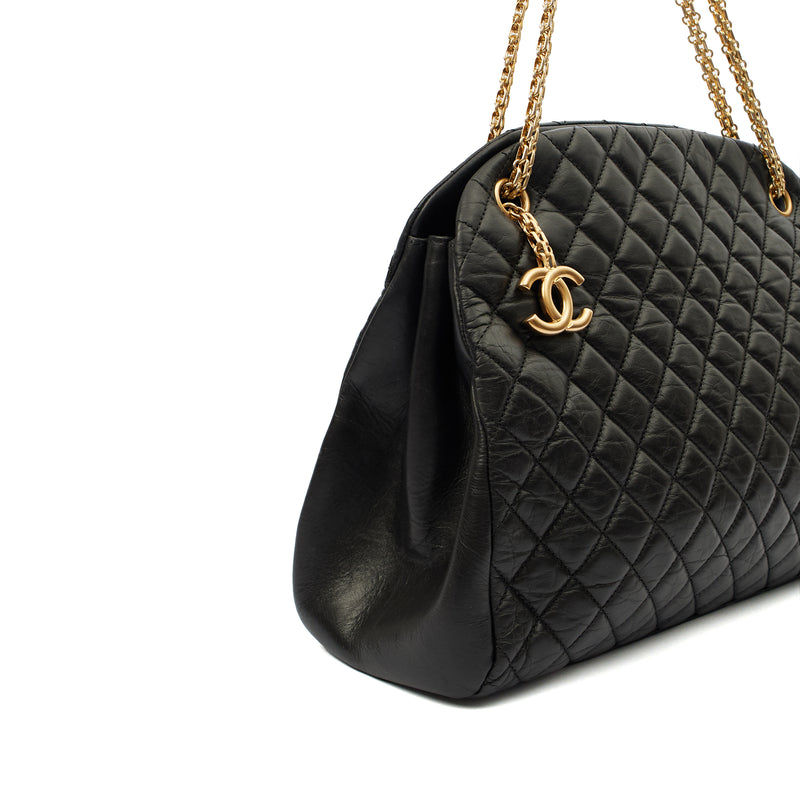 Picture of Chanel Tote Mademoiselle Bowling Bag - Large in Black, Calfskin Leather