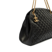 Picture of Chanel Tote Mademoiselle Bowling Bag - Large in Black, Calfskin Leather