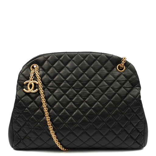 Picture of Chanel Tote Mademoiselle Bowling Bag - Large in Black, Calfskin Leather