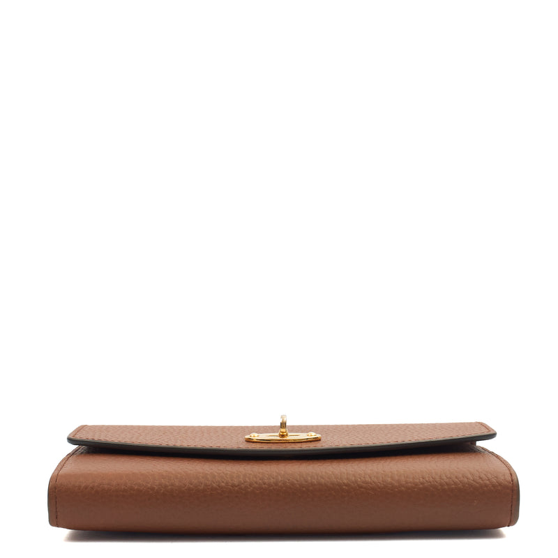 Picture of Mulberry Wallet Darley Wallet in Oak, Calfskin Leather