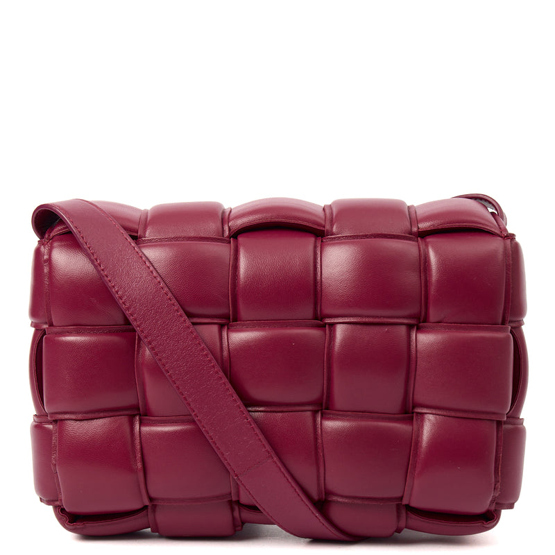 Picture of Bottega Veneta Cross Body Cassette in Raspberry, Intrecciato Nappa