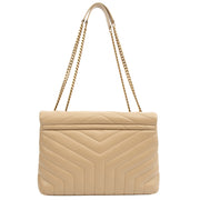 Picture of Saint Laurent Shoulder Bag Lou Lou - Medium in Cream, Calfskin Leather
